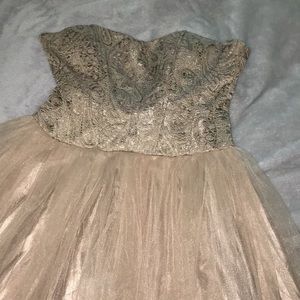 gold homecoming dress